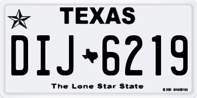 TX license plate DIJ6219
