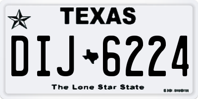 TX license plate DIJ6224