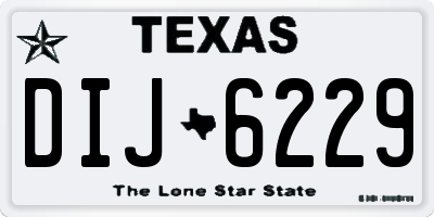 TX license plate DIJ6229