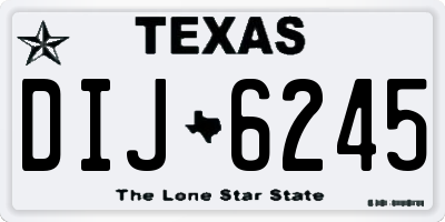 TX license plate DIJ6245