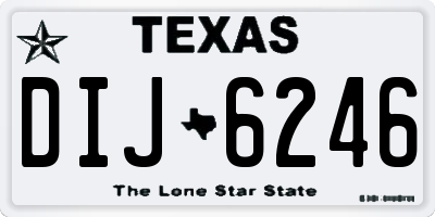 TX license plate DIJ6246