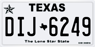 TX license plate DIJ6249