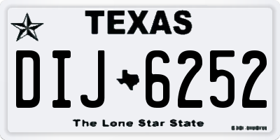TX license plate DIJ6252