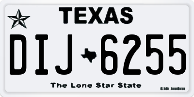 TX license plate DIJ6255