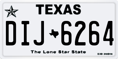 TX license plate DIJ6264