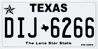 TX license plate DIJ6266