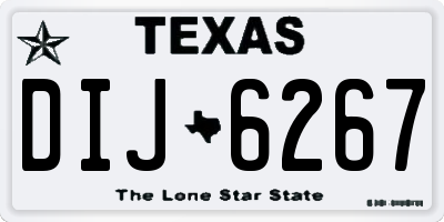 TX license plate DIJ6267