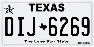 TX license plate DIJ6269