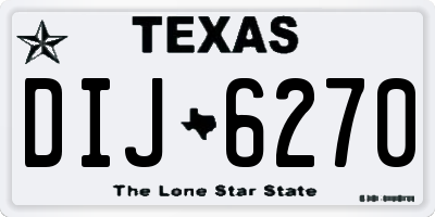 TX license plate DIJ6270