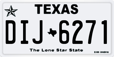 TX license plate DIJ6271