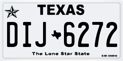 TX license plate DIJ6272