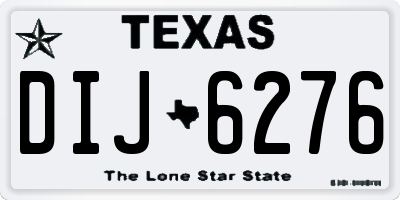 TX license plate DIJ6276