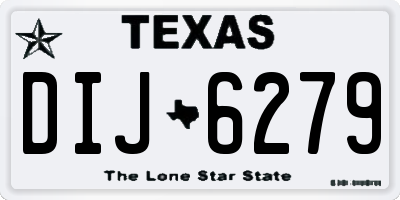 TX license plate DIJ6279