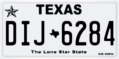 TX license plate DIJ6284
