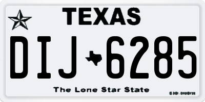 TX license plate DIJ6285