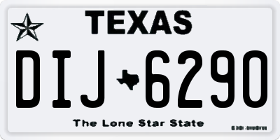 TX license plate DIJ6290