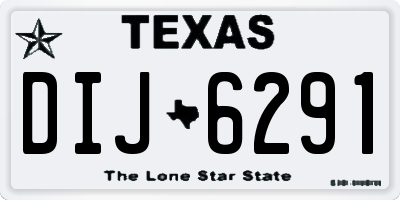 TX license plate DIJ6291