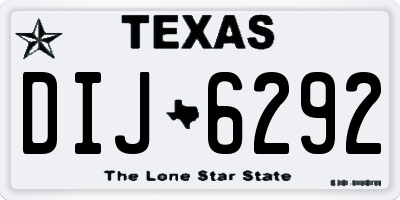 TX license plate DIJ6292