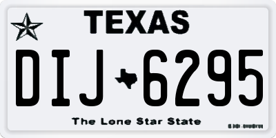 TX license plate DIJ6295