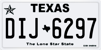 TX license plate DIJ6297