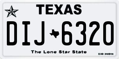 TX license plate DIJ6320