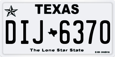 TX license plate DIJ6370