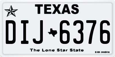 TX license plate DIJ6376