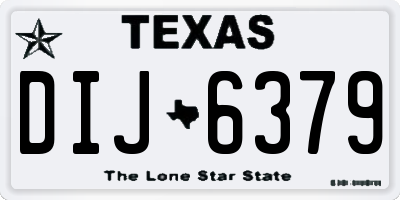 TX license plate DIJ6379