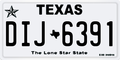 TX license plate DIJ6391