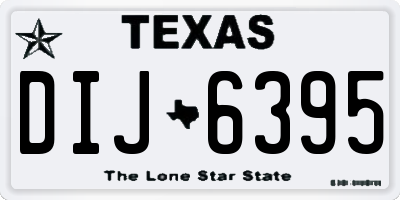 TX license plate DIJ6395