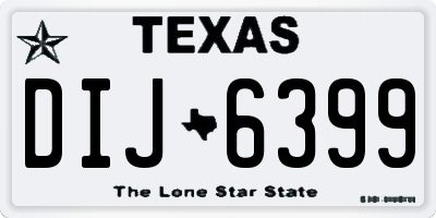 TX license plate DIJ6399