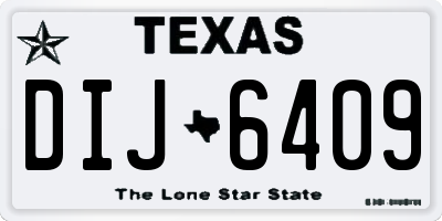 TX license plate DIJ6409