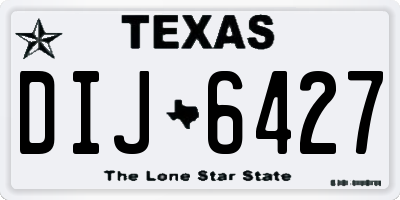 TX license plate DIJ6427