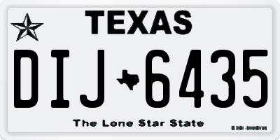 TX license plate DIJ6435