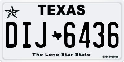 TX license plate DIJ6436