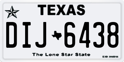 TX license plate DIJ6438