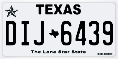 TX license plate DIJ6439