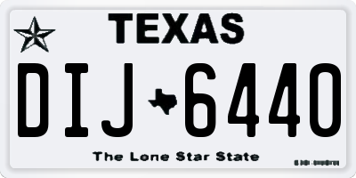 TX license plate DIJ6440