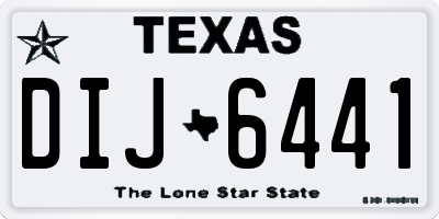 TX license plate DIJ6441