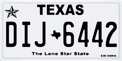TX license plate DIJ6442