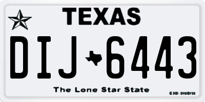 TX license plate DIJ6443