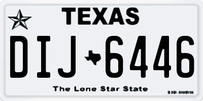 TX license plate DIJ6446