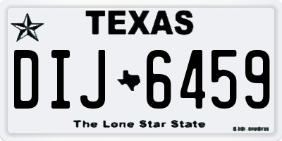 TX license plate DIJ6459