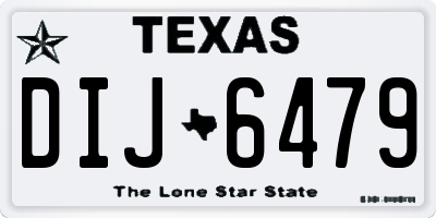 TX license plate DIJ6479