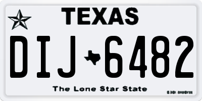 TX license plate DIJ6482