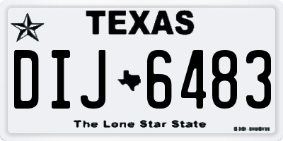 TX license plate DIJ6483