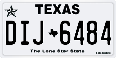 TX license plate DIJ6484