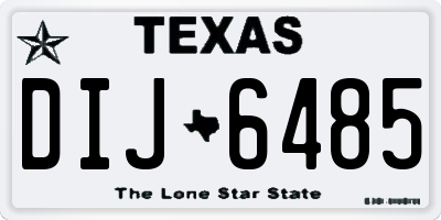 TX license plate DIJ6485