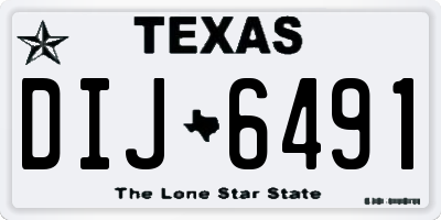 TX license plate DIJ6491