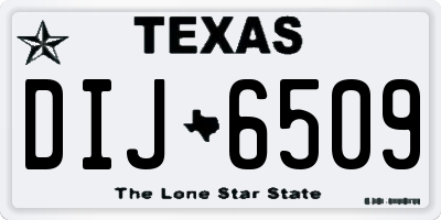 TX license plate DIJ6509